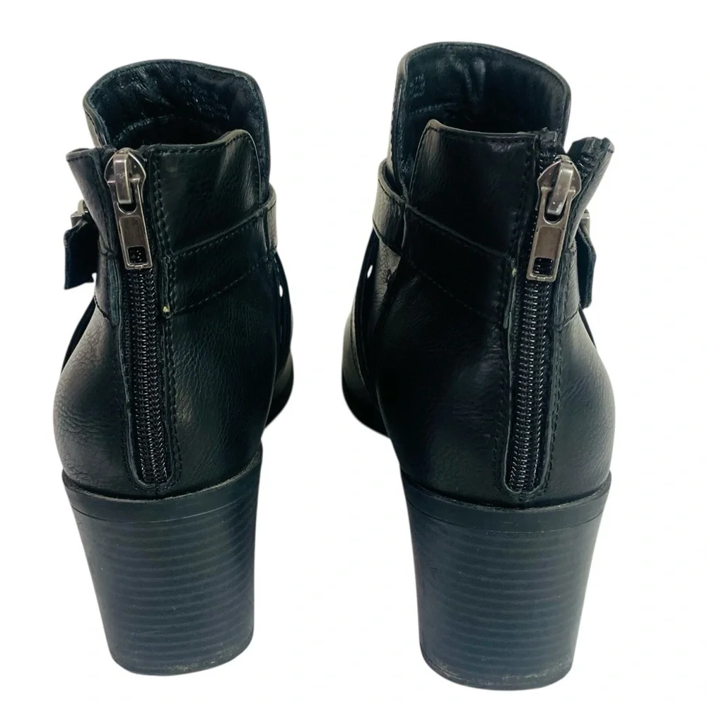 Frye And Co Pembrooke Black Stack Heel Ankle Boots Size 11